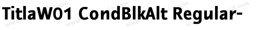 TitlaW01 CondBlkAlt Regular字体转换